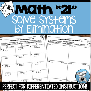 Preview of SOLVING SYSTEMS OF EQUATIONS BY ELIMINATION "21"