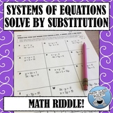 SOLVE SYSTEMS BY SUBSTITUTION MATH RIDDLE