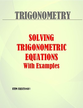 Preview of SOLVING TRIGONOMETRIC EQUATIONS