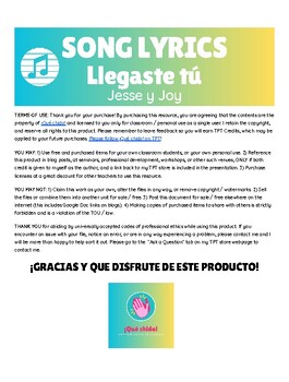 Preview of SONG LYRICS w/VIDEO: Llegaste tú / Jesse y Joy / Letra español + English Lyrics
