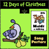 SONG: Twelve Days of Christmas posters, word hints & song history