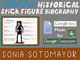 SONIA SOTOMAYOR Digital Historical Stick Figure Biographie