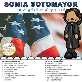 Preview of SONIA SOTOMAYOR IN SPANISH AND ENGLISH