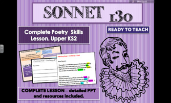 Preview of SONNET 180 - COMPLETE ENGLISH LESSON.