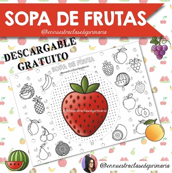 Preview of SOPA DE LETRAS: FRUTAS