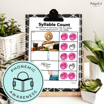 SOR Counting Syllables Phonemic Awareness by AdaptEd 4 Special Ed