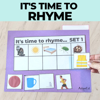 Preview of SOR It's Time to Rhyme Rhyming File Folders Cut & Paste