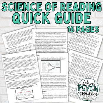 Preview of SOR Science of Reading Quick Guide School Psychologist Special Education