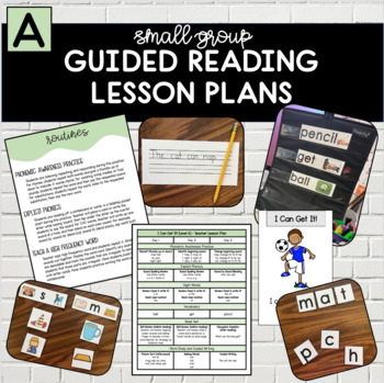 Preview of SOR Small Group Guided Reading | Level A Lesson Plans (Pack 1)