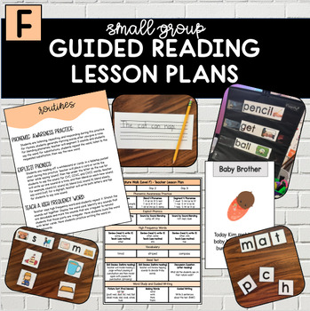 Preview of SOR Small Group Guided Reading | Level F Lesson Plans (Pack 1)
