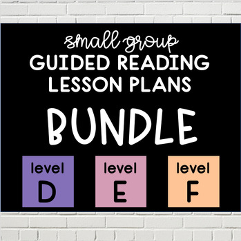 Preview of SOR Small Group Guided Reading | Levels D-F BUNDLE