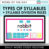 SOR Word of the Day - Syllable Division Rules