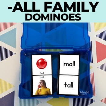 Preview of SOR -all Word Family Dominoes: Rhyming