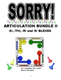 SPEECH THERAPY SORRY! ARTIC. Cards BUNDLE II:/S/, /TH/, /R