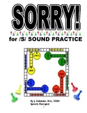 SPEECH THERAPY SORRY! Game Cards for /S/ SOUND PRACTICE