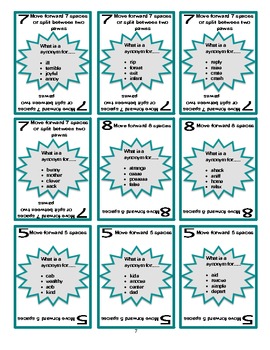 Speech Therapy Sorry Game Cards For Synonyms By Speech Ercise Tpt