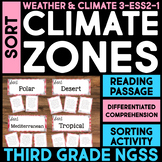 SORT Climate Zones Activity Weather & Climate 3rd Grade Ea