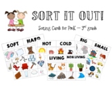 SORT IT OUT - 4 Sets of Sorting Cards with Headings for Groups