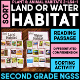 SORT Land or Water Habitats of Plants and Animals 2nd Grad