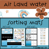 SORTING Transportation AIR LAND WATER Work Mats 3 styles