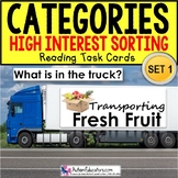 SORTING by Category HIGH INTEREST TASK CARDS “Task Box Fil