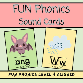 Preview of SOUND CARDS- FUN Phonics Level 1