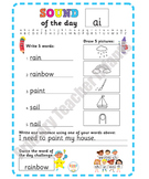 Sounds/Word Family Rhyme Of The Day Worksheet Bundle - Pri
