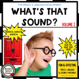 SOUNDS VOCABULARY Pre-K speech autism EARLY CHILDHOOD