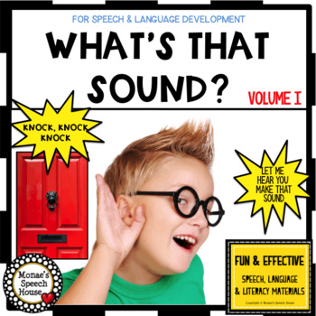 Preview of SOUNDS VOCABULARY Pre-K speech autism EARLY CHILDHOOD