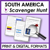 SOUTH AMERICA GEOGRAPHY SCAVENGER HUNT | WebQuest