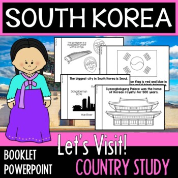 Preview of SOUTH KOREA - Country Study Booklet and Powerpoint