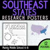 SOUTHEAST STATES Research Poster Set (12 states)