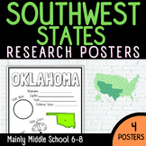SOUTHWEST STATES Research Poster Set (4 states)