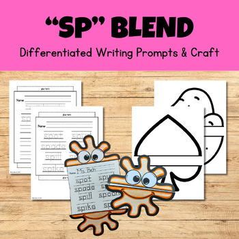 Preview of SP Beginning Consonant Blend Writing Craftivity - Phonics Writing & Craft
