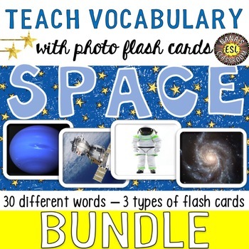 Solar System and Space Photo Flash Cards by Lana's Classroom | TPT