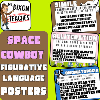 Preview of SPACE COWBOY FIGURATIVE LANGUAGE POSTERS