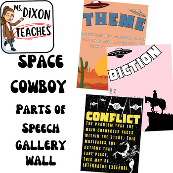 Preview of SPACE COWBOY elements of fiction GALLERY WALL POSTER SET