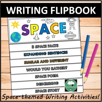 Preview of SPACE FLIPBOOK Writing Activities about Space Flipbook