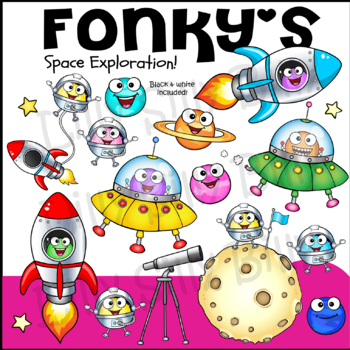 Preview of SPACE FONKY'S! - Clipart Collection. Lilly Silly Billy.