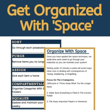 Preview of SPACE- Get Organized