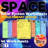 SPACE - Solar Sytem Worksheets - Middle