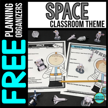 Preview of Outer Space Classroom Theme Decor Planner