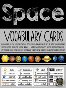Preview of SPACE VOCABULARY CARDS