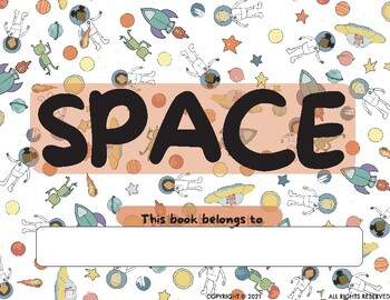 Preview of SPACE - kinder and preschool math, reading, writing packet