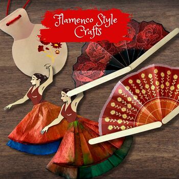 Preview of SPAIN España Spanish Flamenco Crafts Dancer, Fan, Castanet Printables