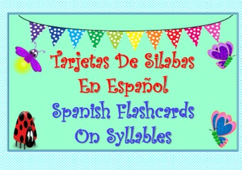 Preview of SPAN. Tarjetas de Silabas con esteras de trabajo/Syllable Flashcards w/workmats