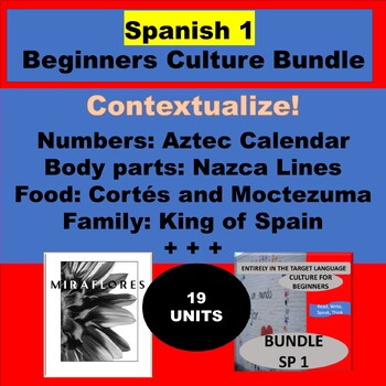 Preview of SPANISH 1 Beginners CULTURE BUNDLE – 19 Culture units for NOVICES!