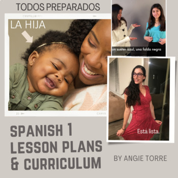 Preview of SPANISH 1 CURRICULUM, LESSON PLANS, TEXTBOOK ONE YEAR BUNDLE