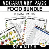 SPANISH GAMES - FOOD UNIT Vocabulary Game Pack - Word Sear