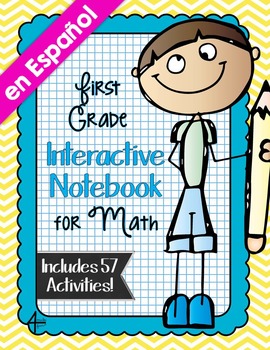Preview of SPANISH 1st Grade Math Interactive Notebook - First Grade Matemáticas